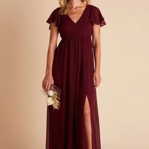 HANNAH EMPIRE DRESS CHIFFON CABERNET Birdy Grey